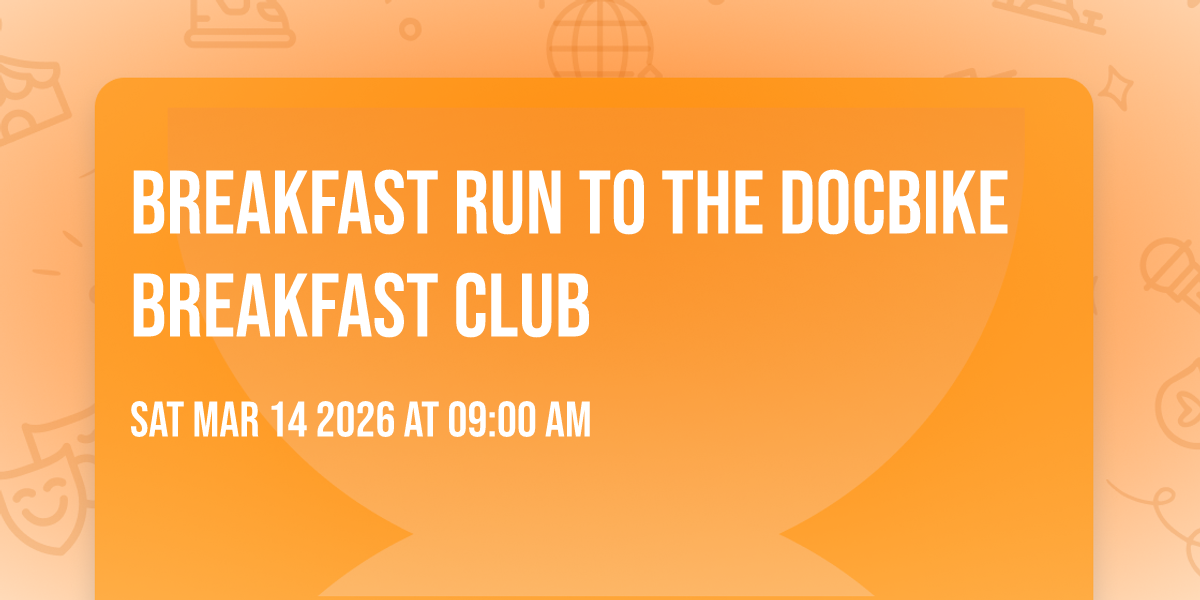 Breakfast run to the DOCBIKE breakfast club 