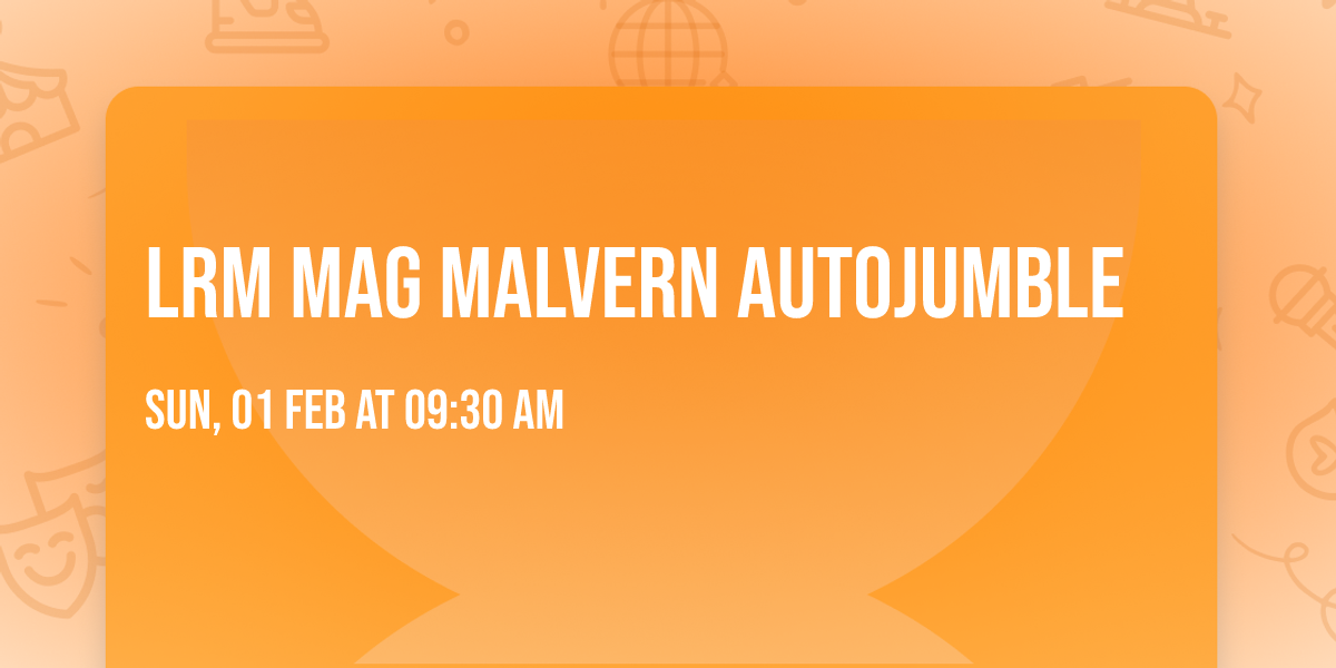 LRM mag Malvern Autojumble