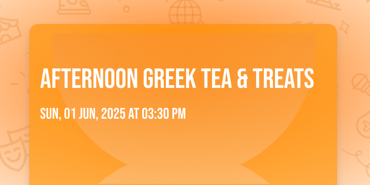 Afternoon Greek Tea & Treats, Amalia Cafe, 10907 Manchester Road ...