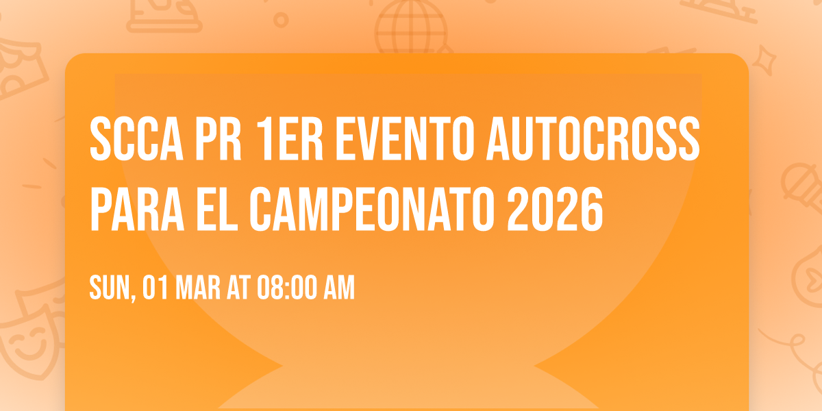 SCCA PR 1er evento autocross para el campeonato 2026