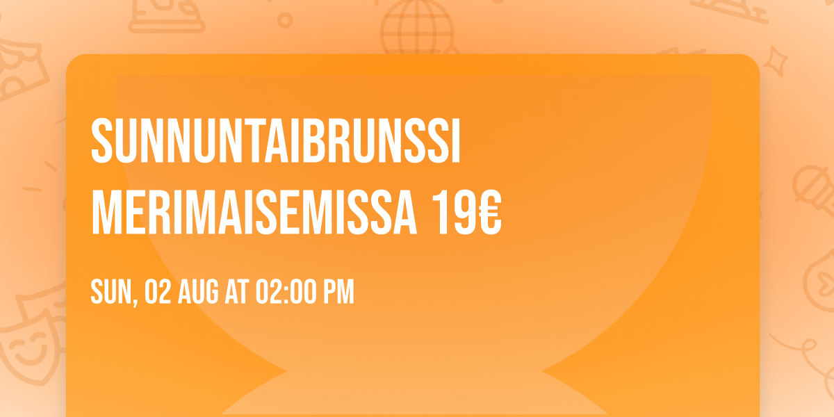 Sunnuntaibrunssi merimaisemissa 19\u20ac