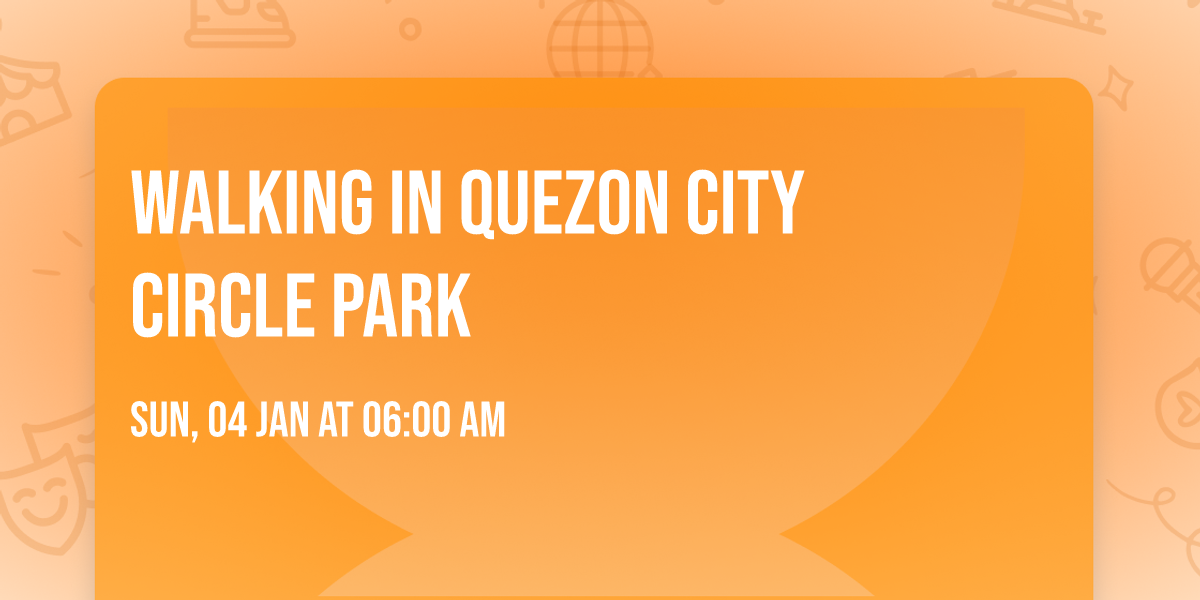 Walking in Quezon City Circle Park 