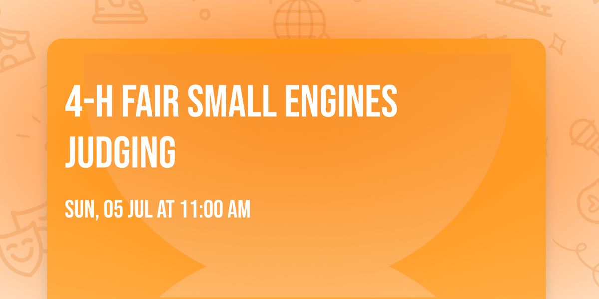4-H Fair Small Engines Judging