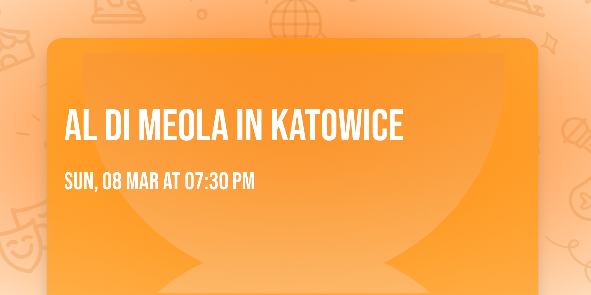 Al Di Meola in Katowice