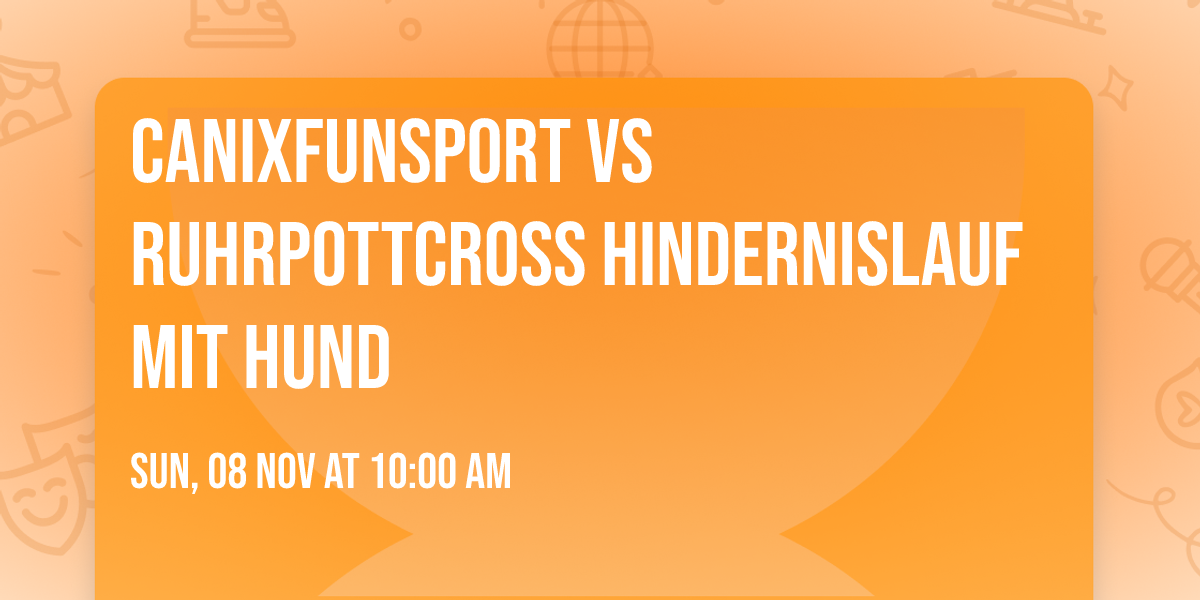Canixfunsport vs Ruhrpottcross  Hindernislauf mit Hund