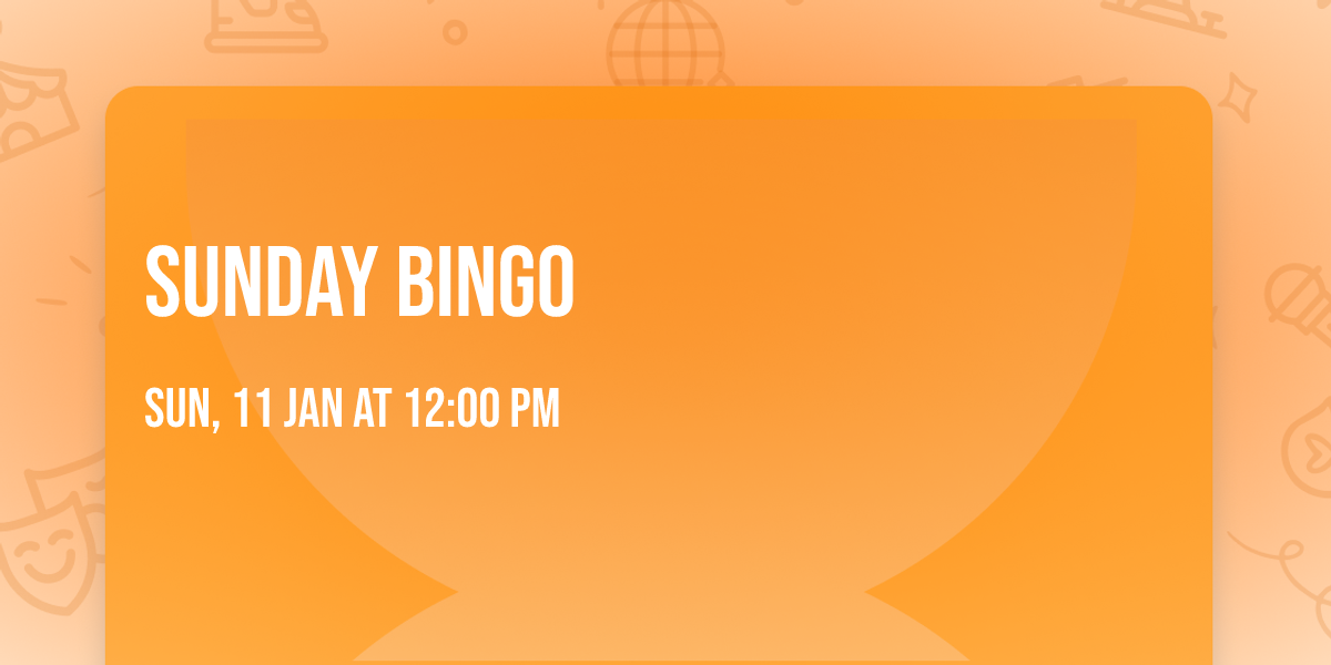 SUNDAY BINGO