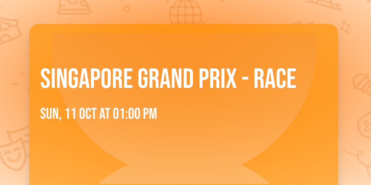 Singapore Grand Prix  - Race