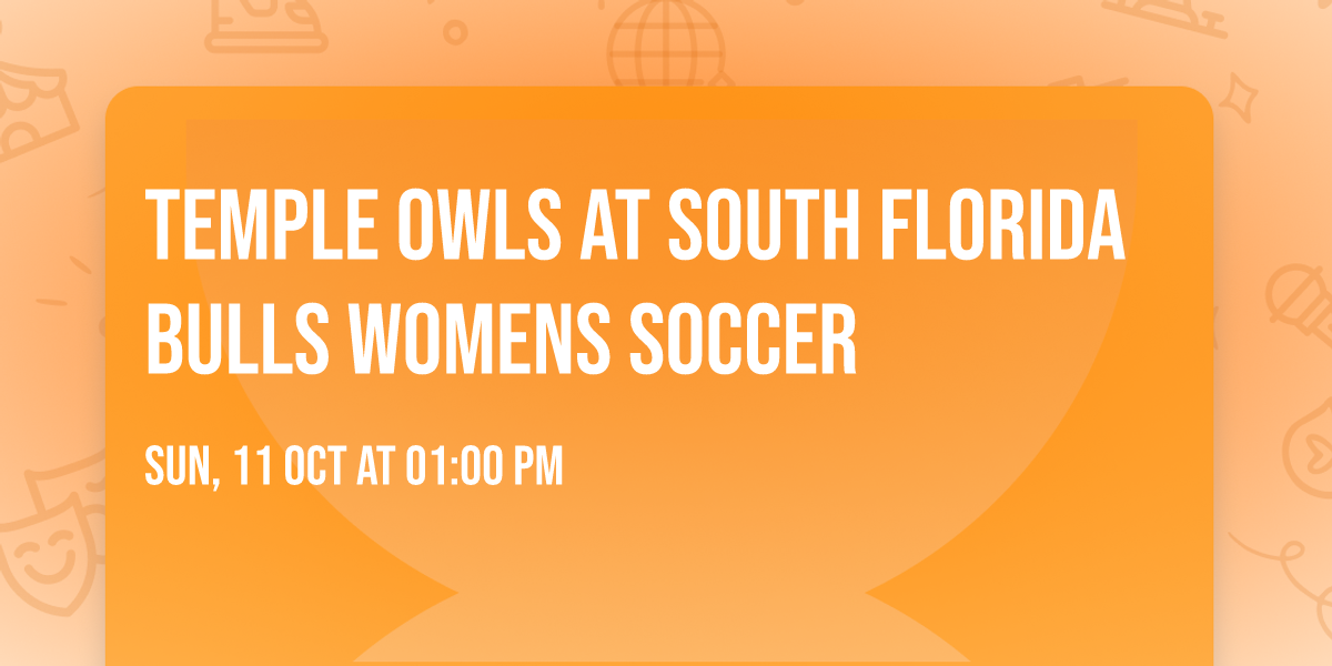 Temple Owls at South Florida Bulls Womens Soccer