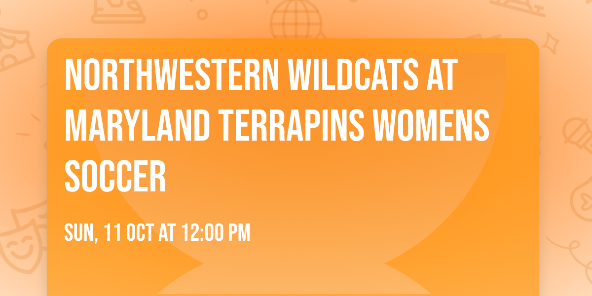 Northwestern Wildcats at Maryland Terrapins Womens Soccer