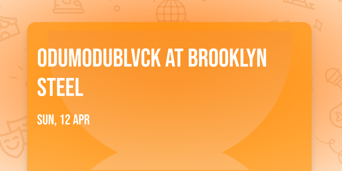 Odumodublvck at Brooklyn Steel