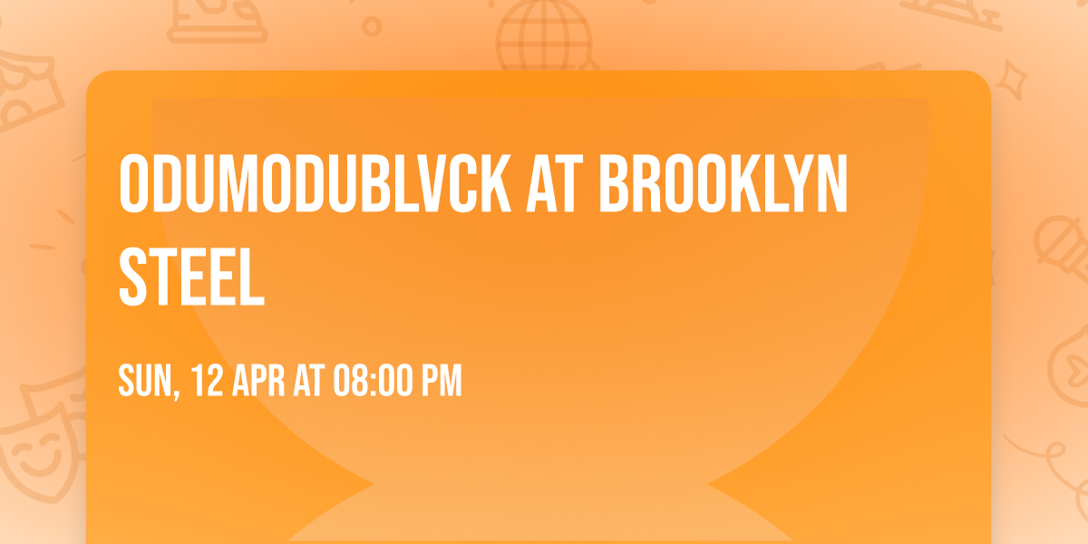 Odumodublvck at Brooklyn Steel