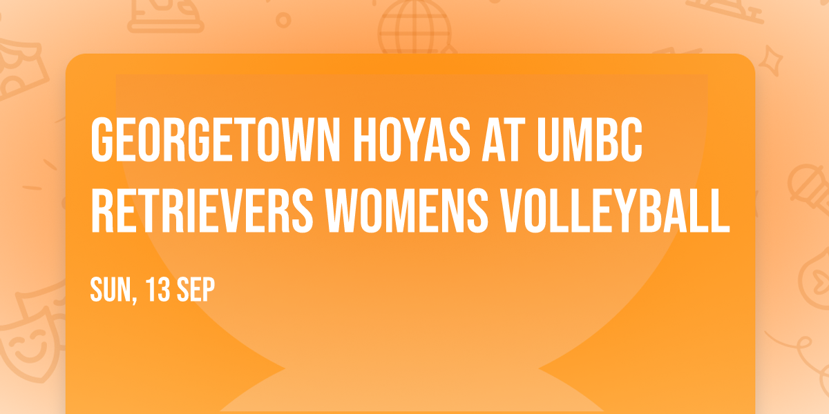 Georgetown Hoyas at UMBC Retrievers Womens Volleyball