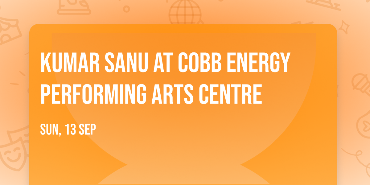 Kumar Sanu at Cobb Energy Performing Arts Centre