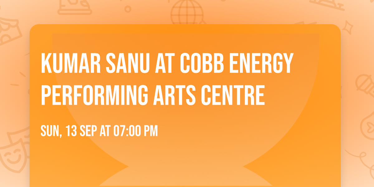 Kumar Sanu at Cobb Energy Performing Arts Centre
