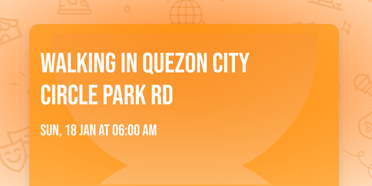 Walking in Quezon City Circle Park Rd 