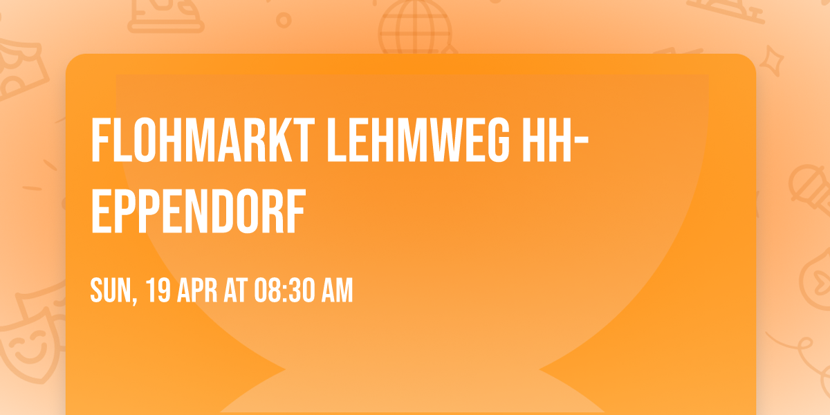 Flohmarkt Lehmweg HH-Eppendorf