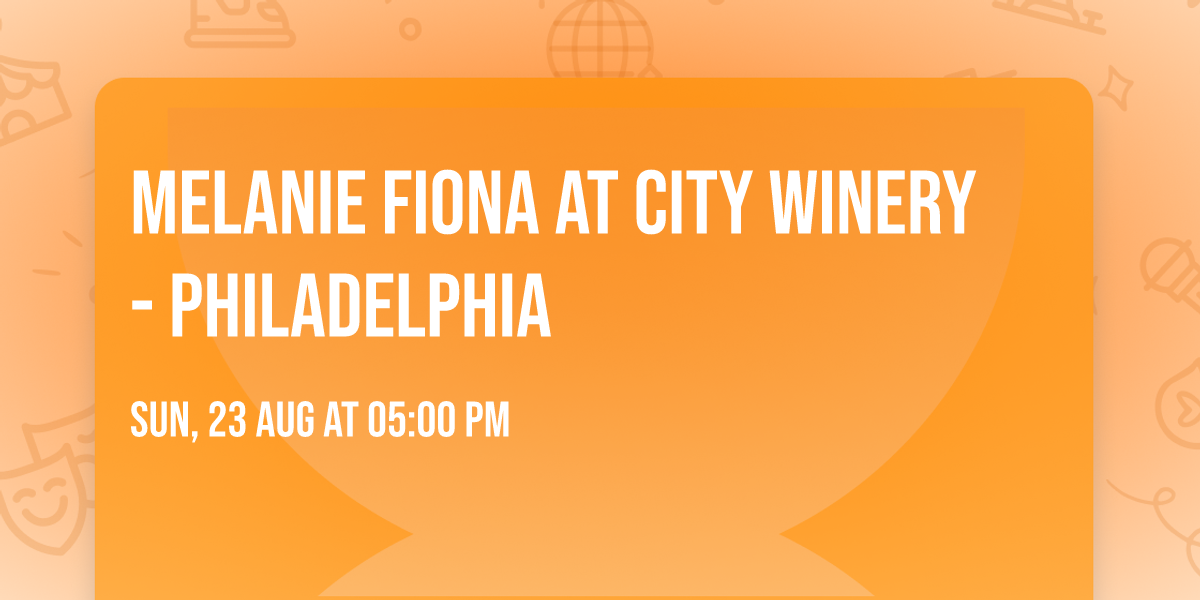 Melanie Fiona at City Winery - Philadelphia