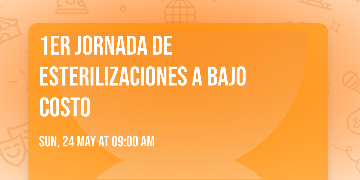 1er jornada de esterilizaciones a bajo costo \ud83d\udc31\ud83d\udc36