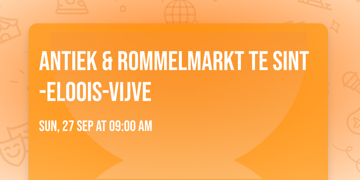 Antiek & Rommelmarkt te Sint-Eloois-Vijve