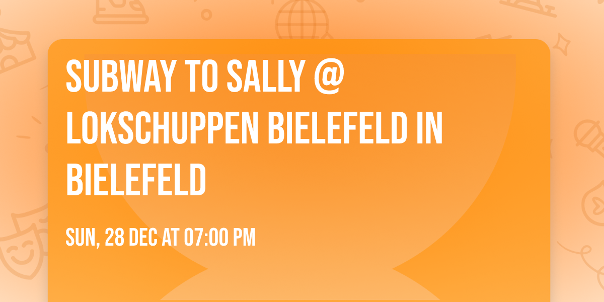 Subway to Sally @ Lokschuppen Bielefeld in Bielefeld