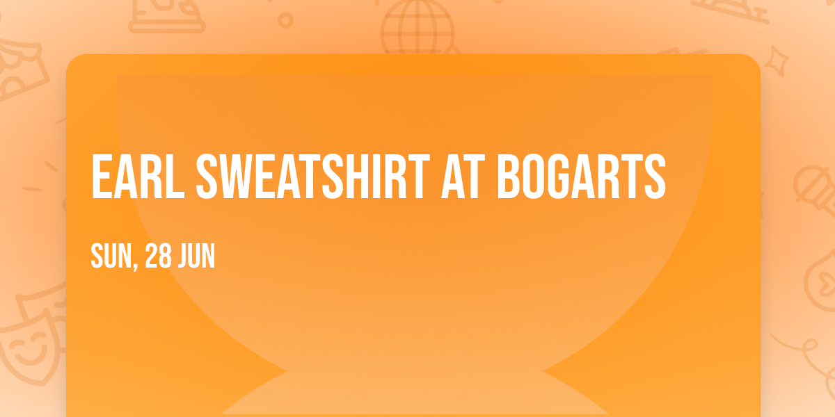 Earl Sweatshirt at Bogarts