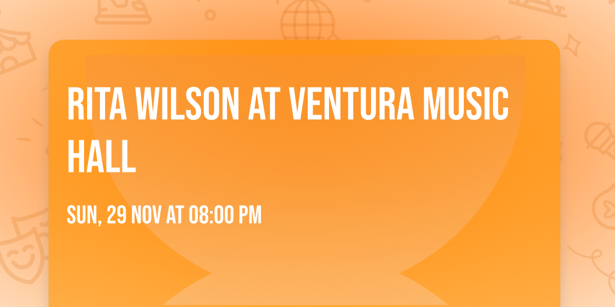 Rita Wilson at Ventura Music Hall