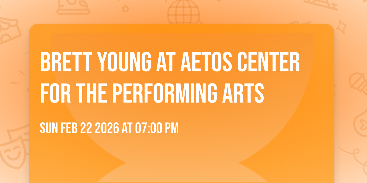 Brett Young at Aetos Center For The Performing Arts