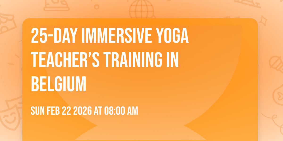 25-Day Immersive Yoga Teacher’s Training in Belgium
