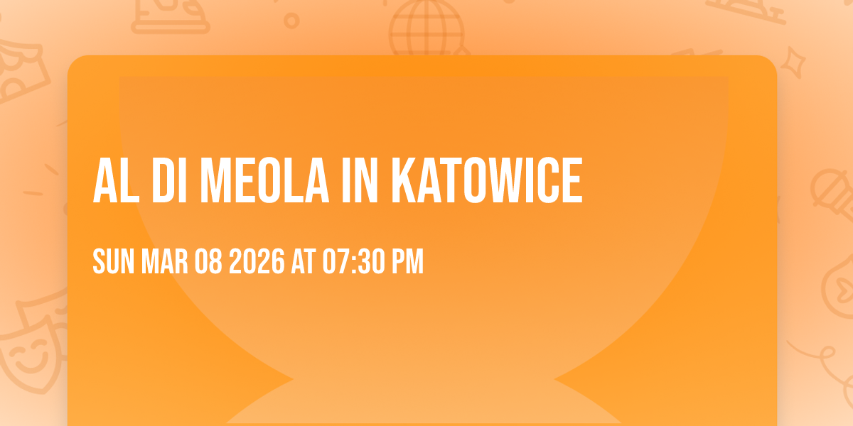 Al Di Meola in Katowice