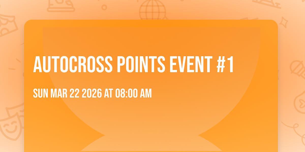 Autocross Points Event #1
