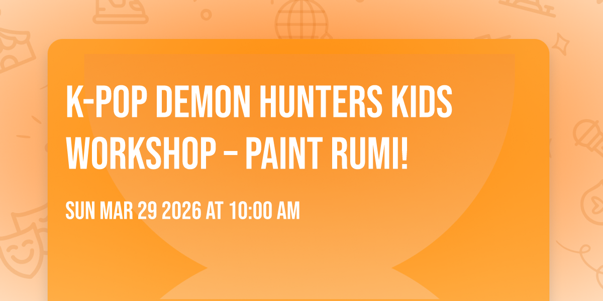 K-Pop Demon Hunters Kids Workshop – Paint Rumi! 🎨