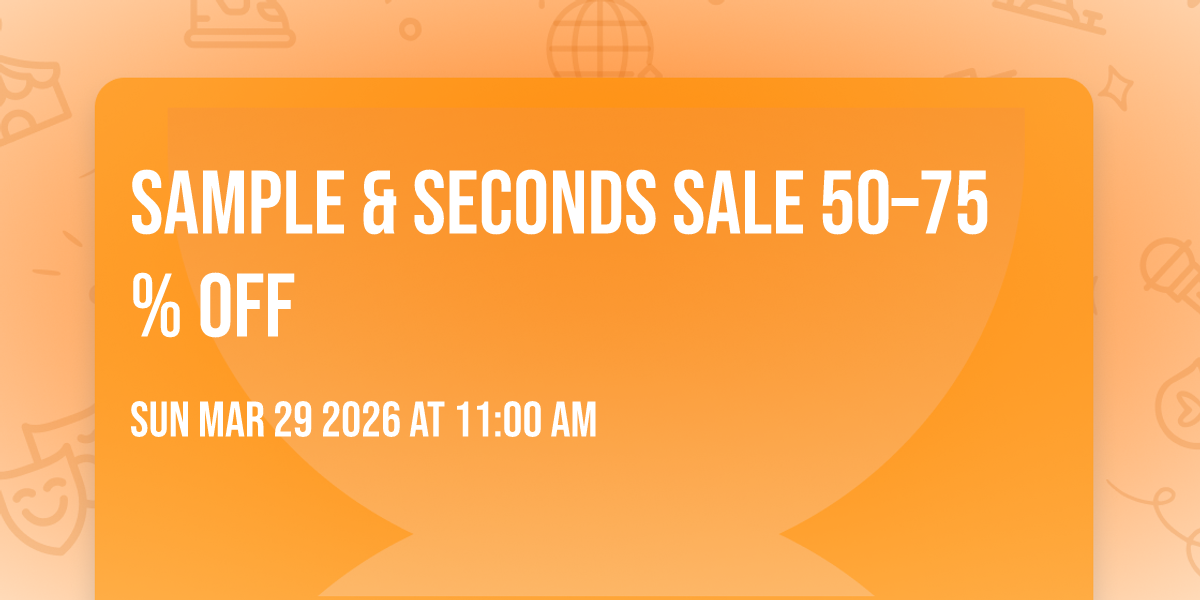Sample & Seconds SALE ✨ 50–75% OFF