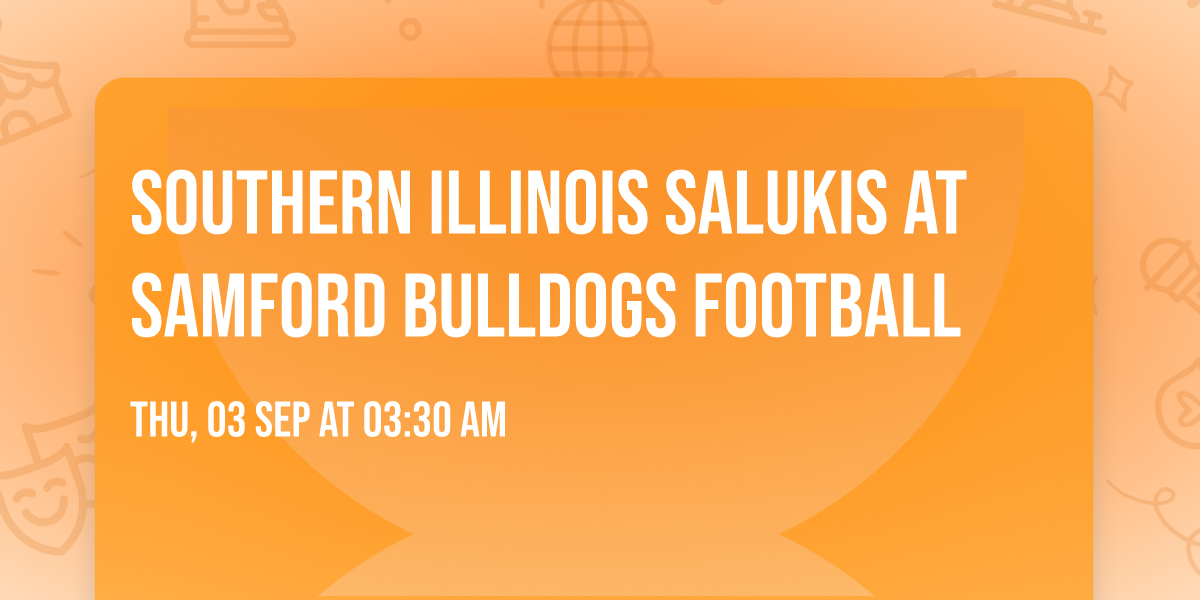 Southern Illinois Salukis at Samford Bulldogs Football