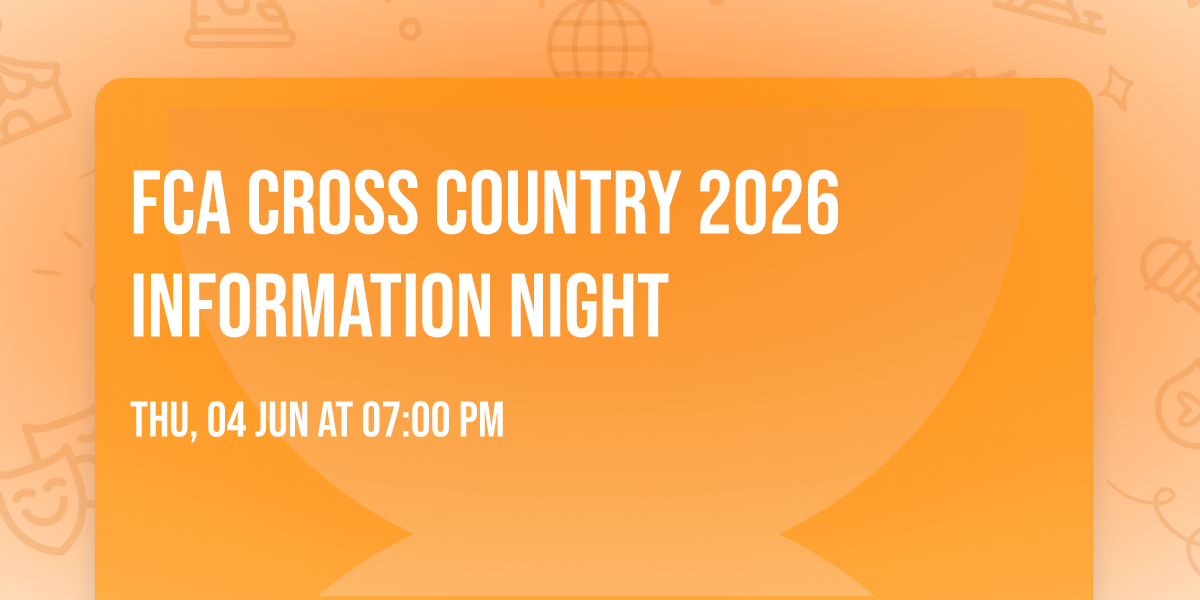 FCA Cross Country 2026 Information Night