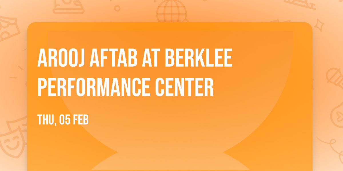 Arooj Aftab at Berklee Performance Center