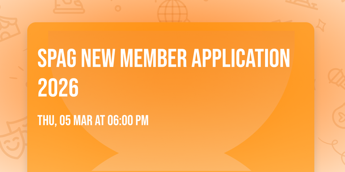 SPAG New Member Application 2026