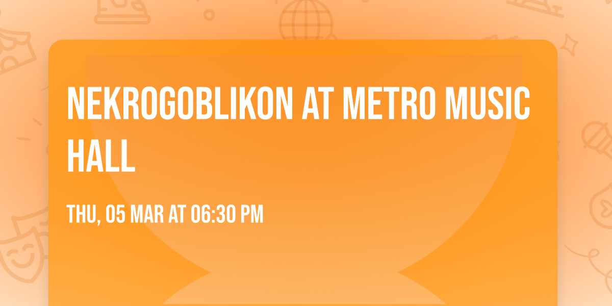 Nekrogoblikon at Metro Music Hall