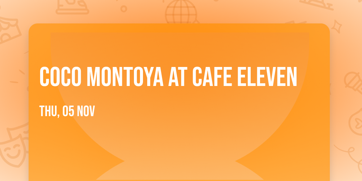 Coco Montoya at Cafe Eleven