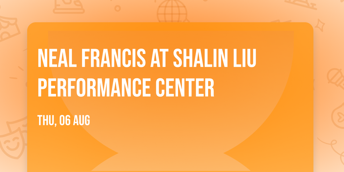 Neal Francis at Shalin Liu Performance Center