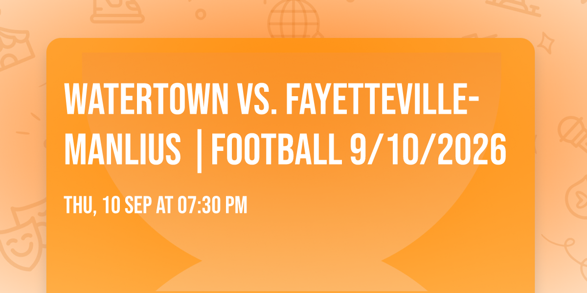 Watertown vs. Fayetteville-Manlius |FOOTBALL 9\/10\/2026