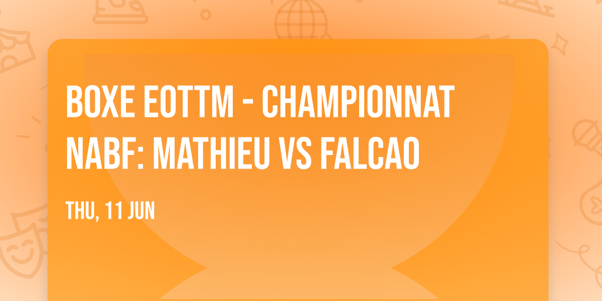 Boxe EOTTM - Championnat NABF: Mathieu vs Falcao