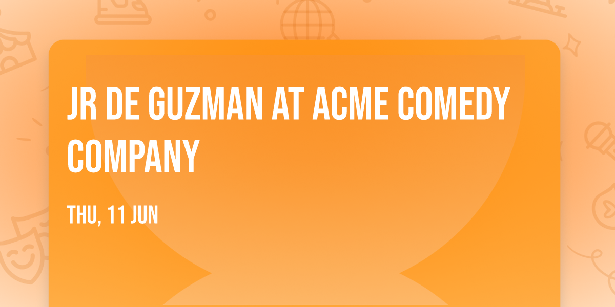 JR De Guzman at Acme Comedy Company
