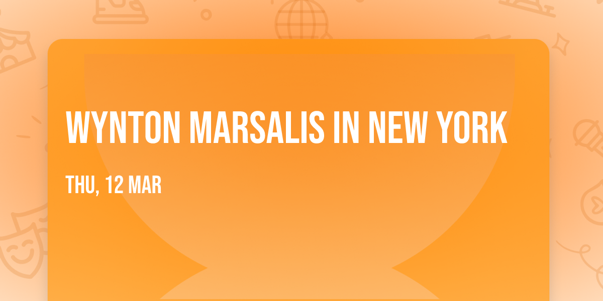 Wynton Marsalis in New York