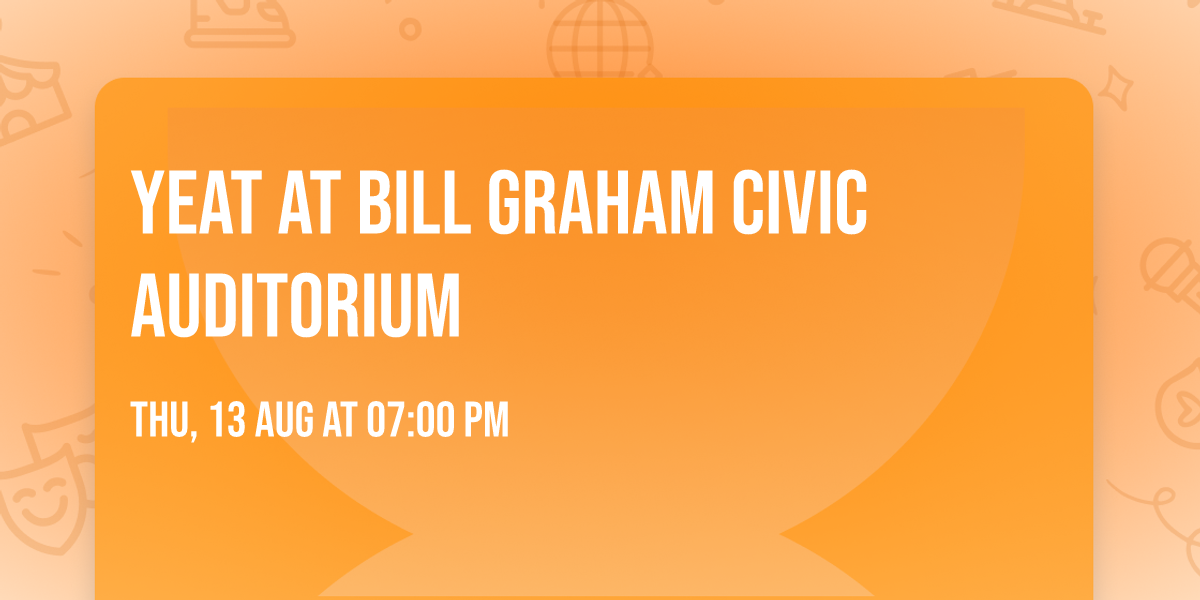 Yeat at Bill Graham Civic Auditorium