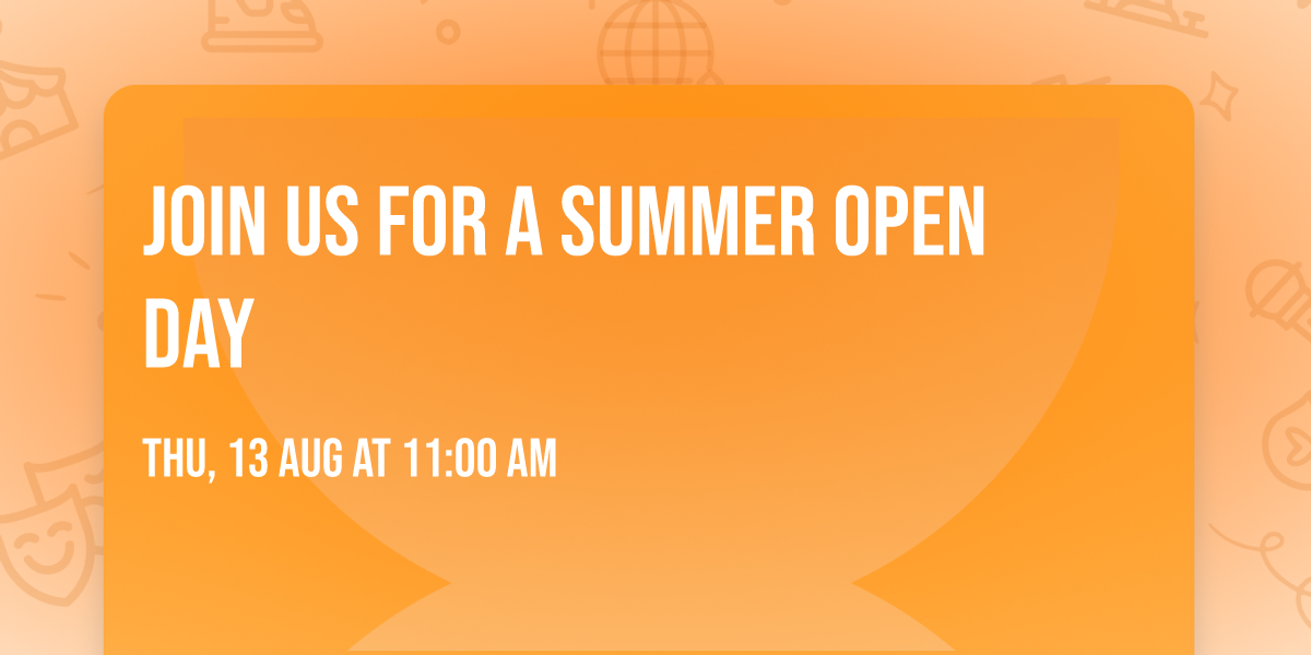 \u2600\ufe0f\ud83d\udc3e Join us for a Summer Open Day \ud83d\udc3e\u2600\ufe0f