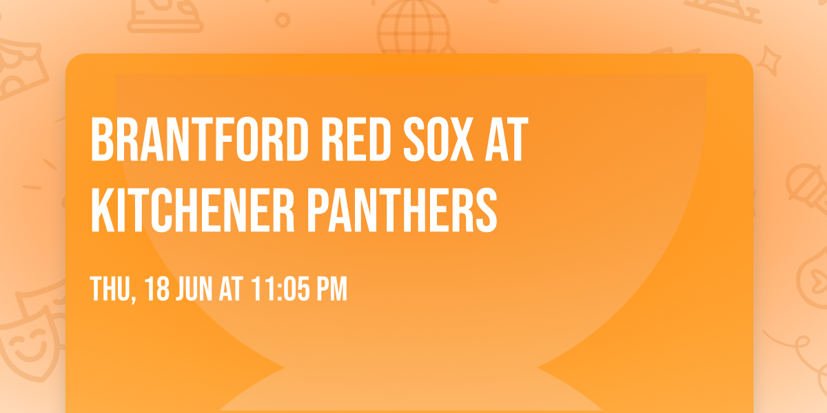 Brantford Red Sox at Kitchener Panthers