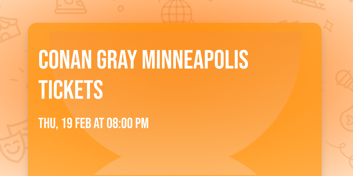 Conan Gray Minneapolis Tickets