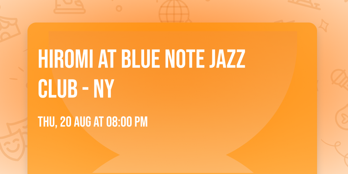 Hiromi at Blue Note Jazz Club - NY
