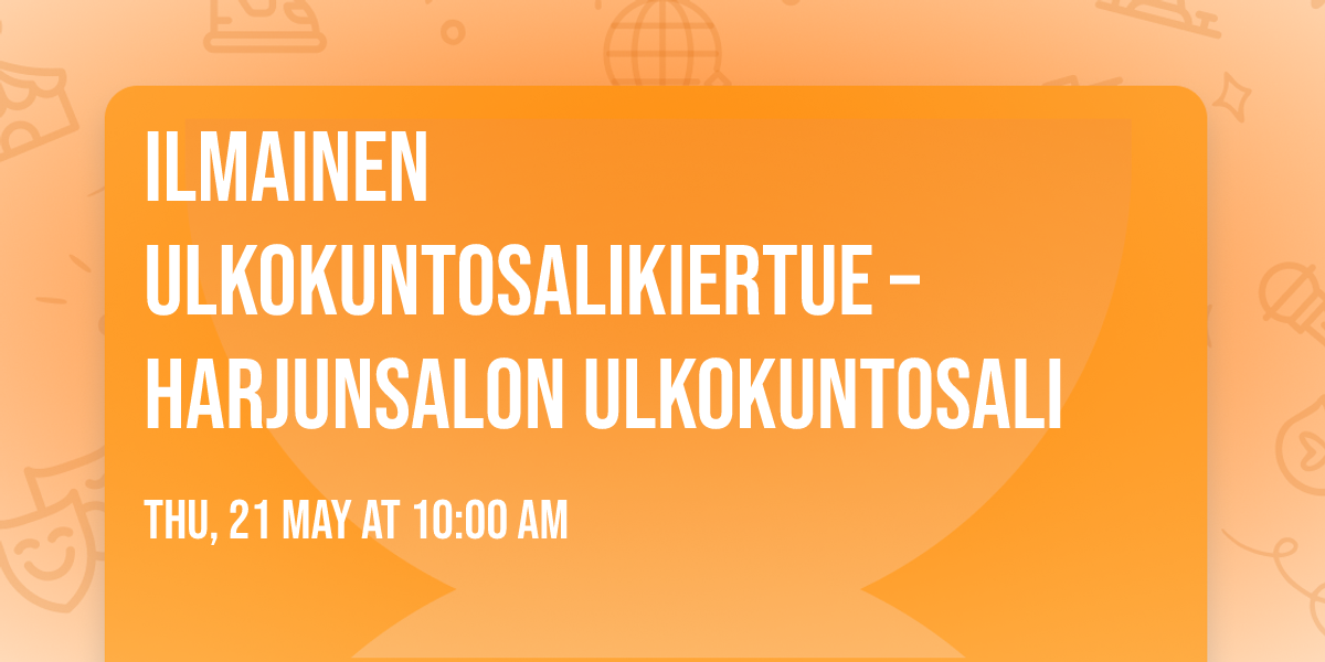  Ilmainen ulkokuntosalikiertue \u2013 Harjunsalon ulkokuntosali 