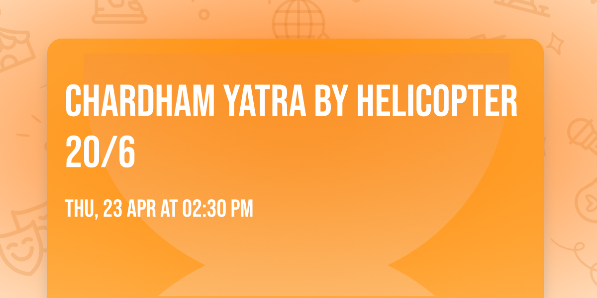 Chardham yatra by helicopter 20\/6